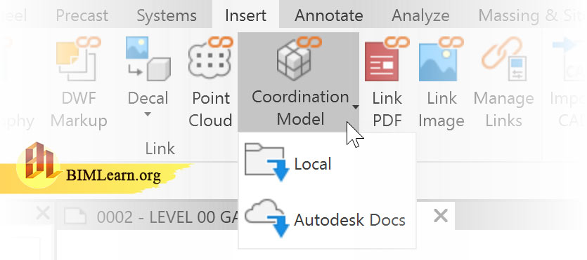 ابزار Link models from Autodesk Docs رویت 2024